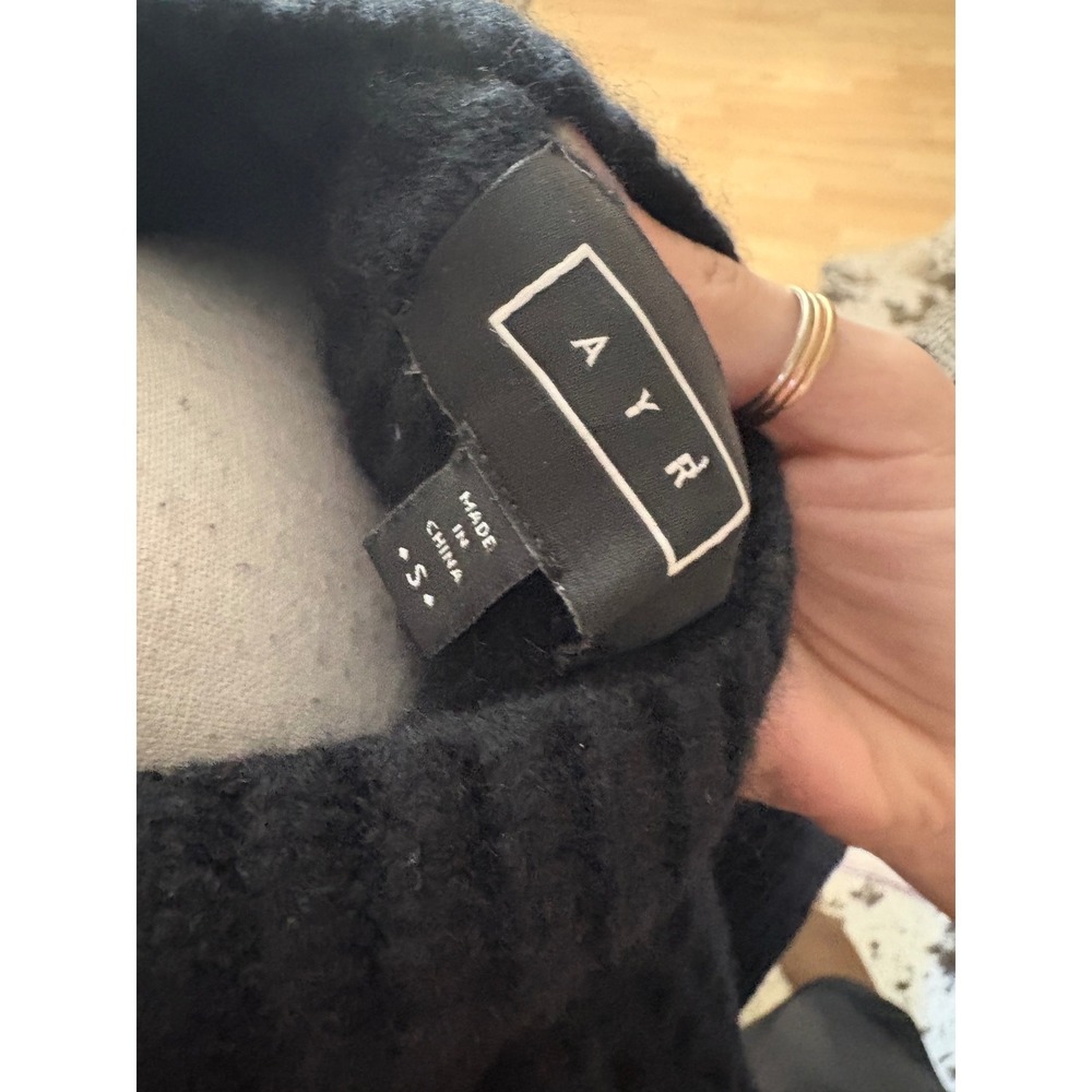AYR AYR Le Square merino wool sweater In Black Size Small - Picture 5 of 8